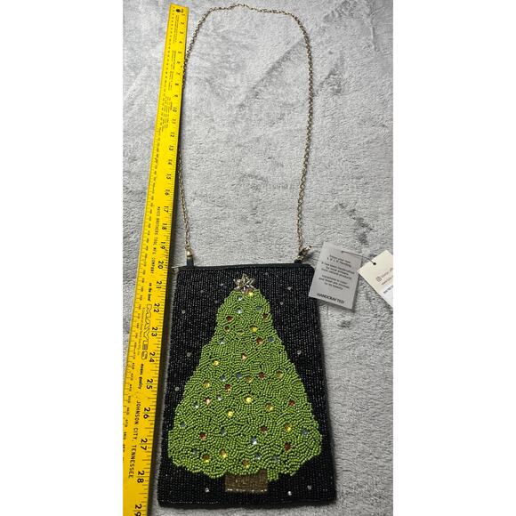 Lulu-NewYork NWT Beaded Christmas Tree Purse‎ - Picture 4 of 9